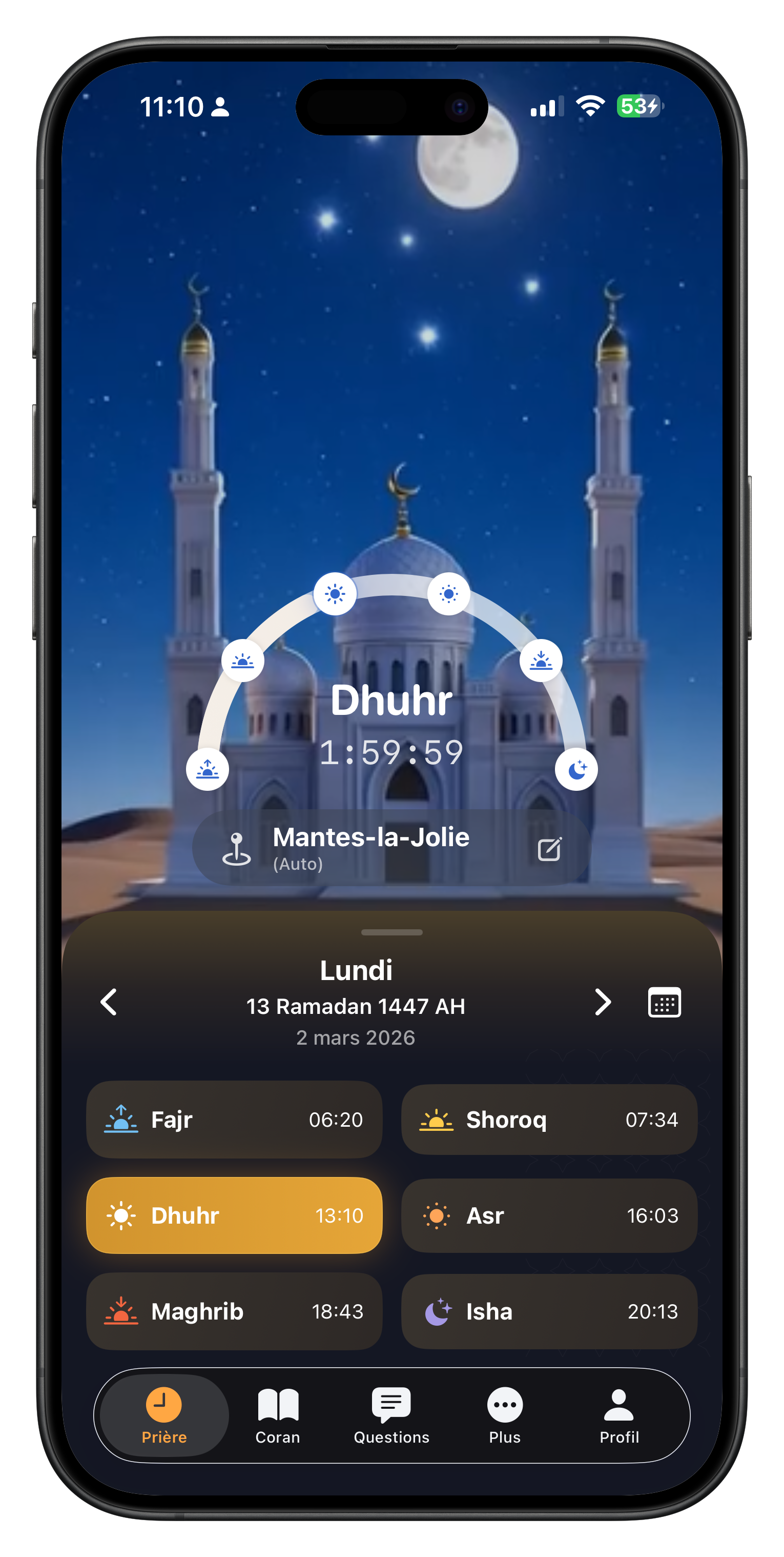 Screenshot Prière